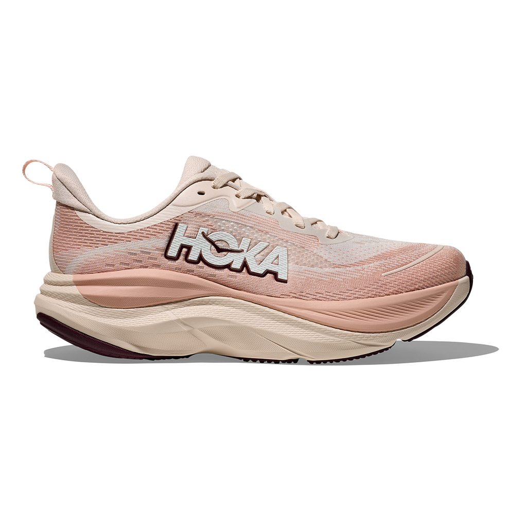 HOKA Skyflow Women's Road Running Shoes - Rose Cream / Rose Latte product photo