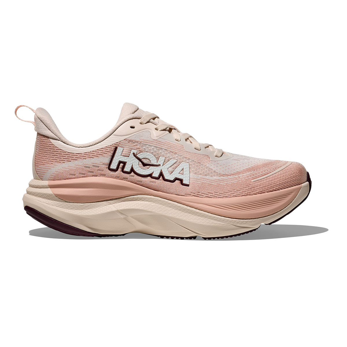 HOKA Skyflow Women's Road Running Shoes - Rose Cream / Rose Latte product photo