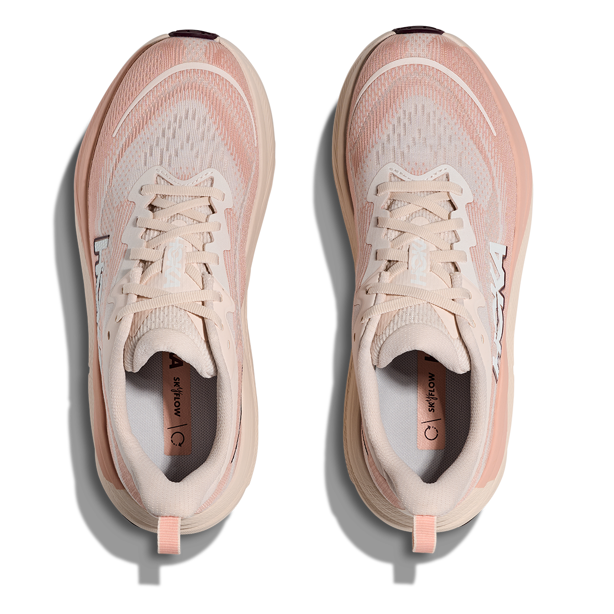 HOKA Skyflow Women's Road Running Shoes - Rose Cream / Rose Latte product photo