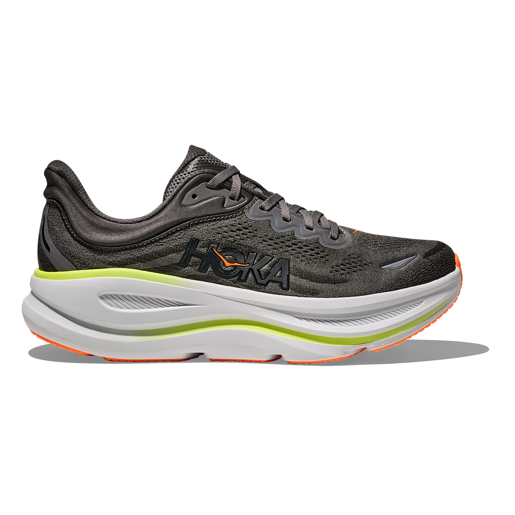 HOKA Bondi 9 Men's Road Running Shoes - Asphalt Grey / Gravel product photo