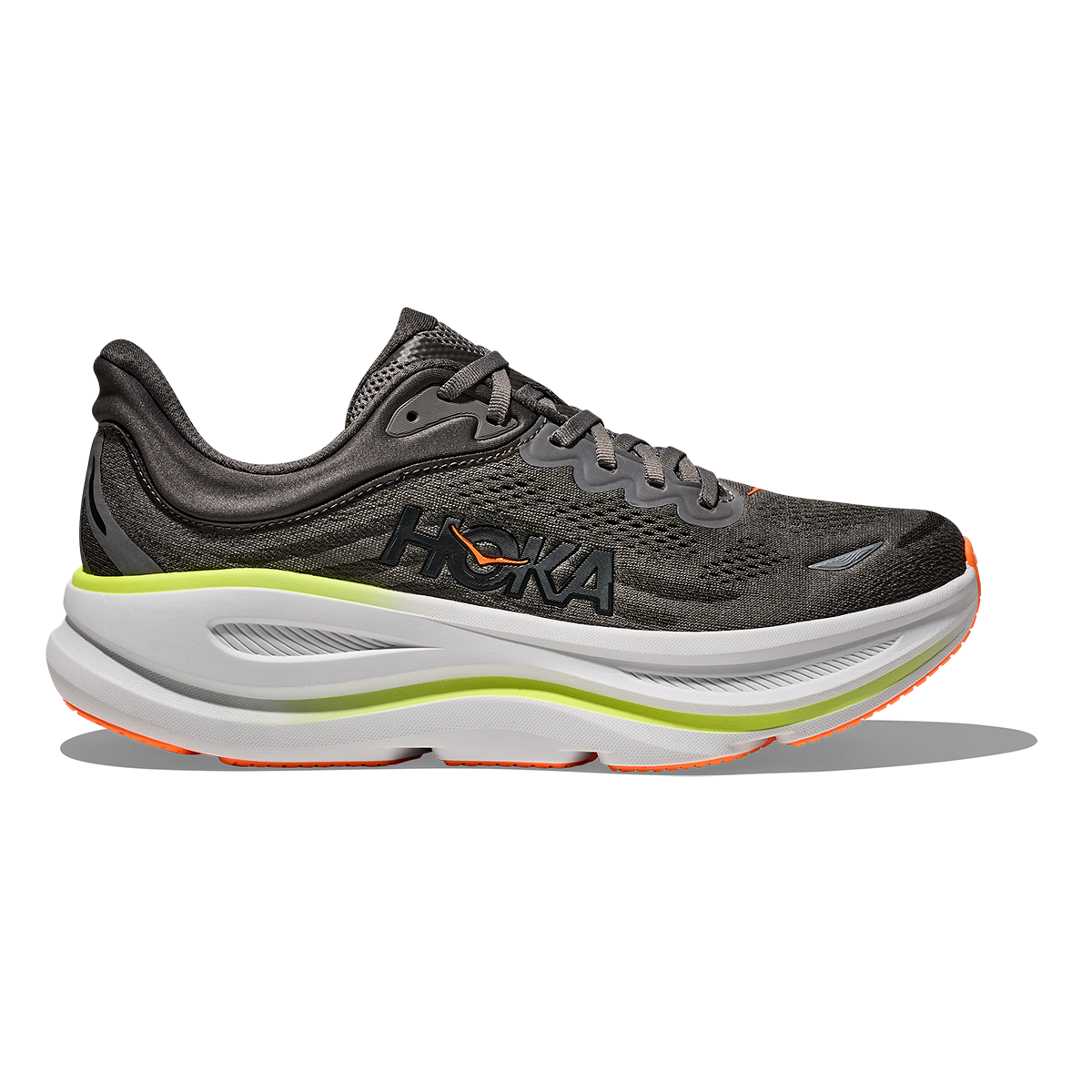 HOKA Bondi 9 Men's Road Running Shoes - Asphalt Grey / Gravel product photo