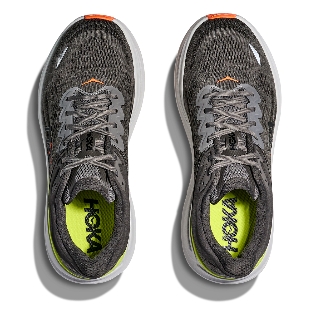 HOKA Bondi 9 Men's Road Running Shoes - Asphalt Grey / Gravel product photo