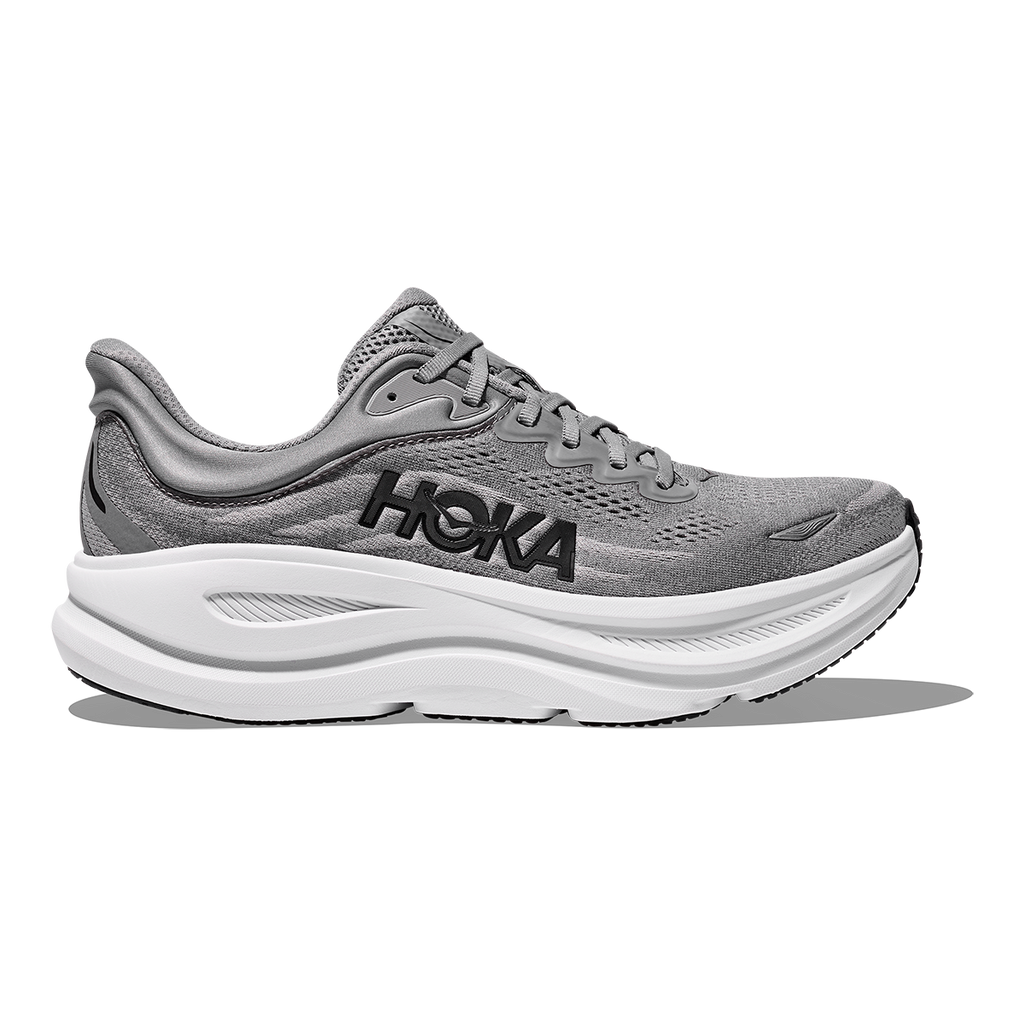 HOKA Bondi 9 Men's Road Running Shoes - Galactic Grey / Stellar Grey product photo