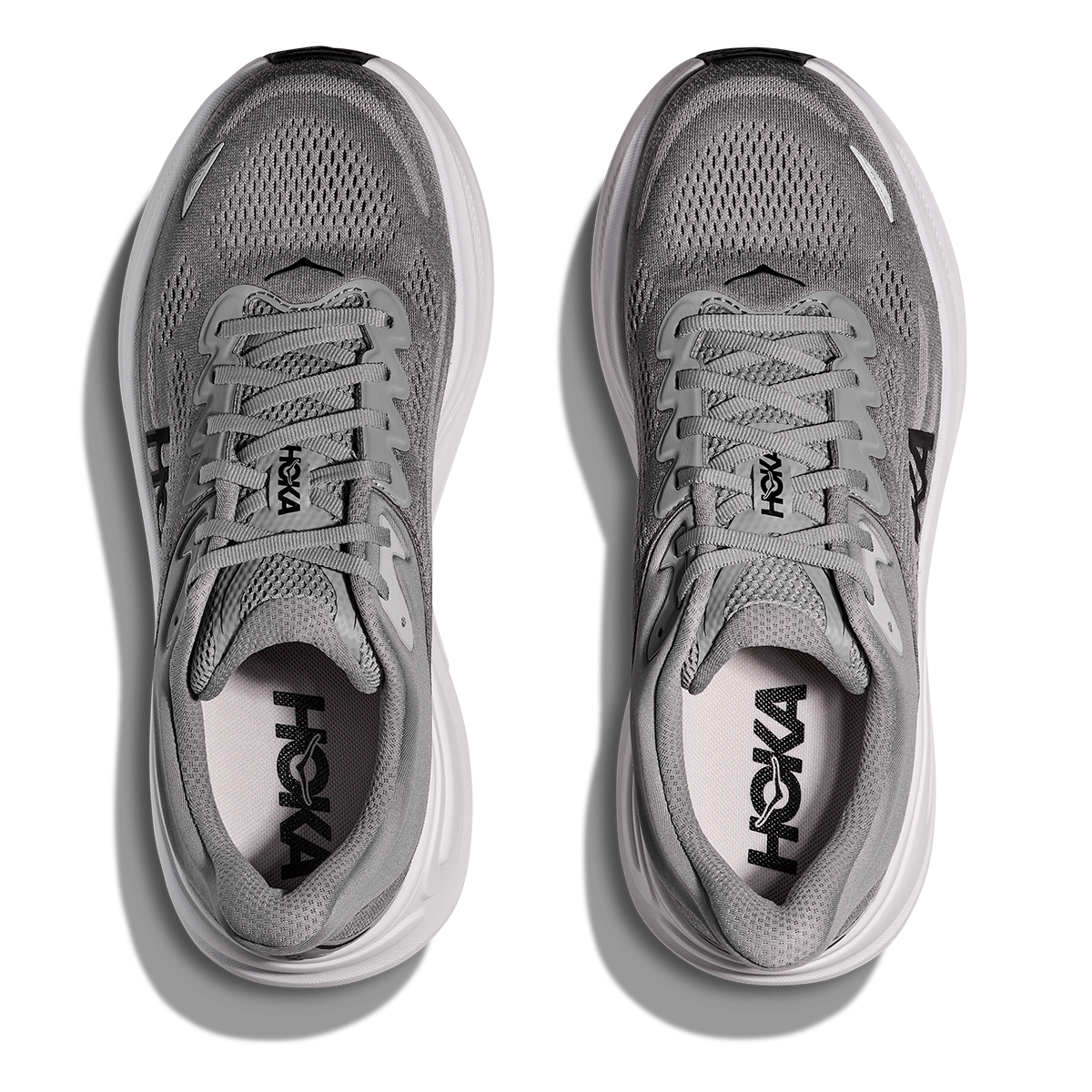 HOKA Bondi 9 Men's Road Running Shoes - Galactic Grey / Stellar Grey product photo