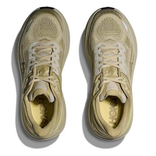 HOKA Bondi 9 Men's Road Running Shoes - Grassland / Oyster Mushroom product photo