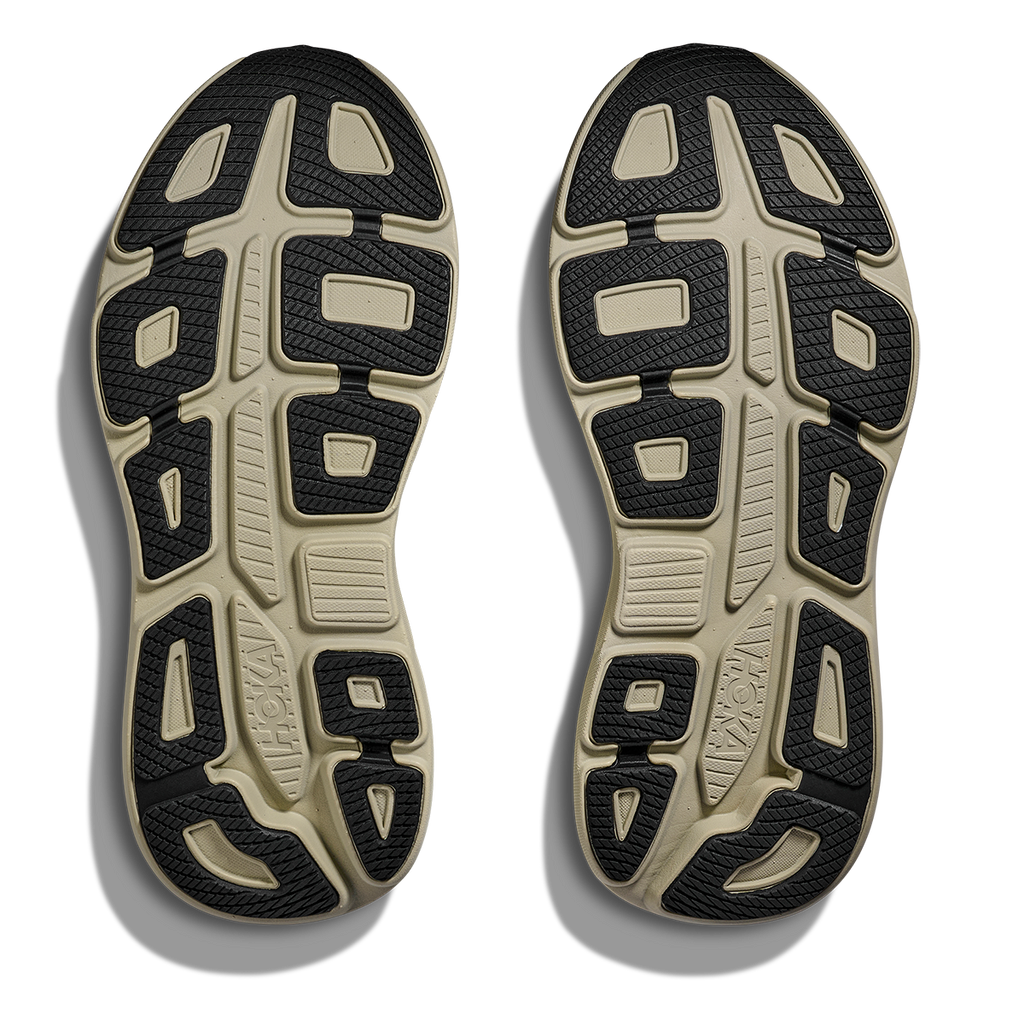 HOKA Bondi 9 Men's Road Running Shoes - Grassland / Oyster Mushroom product photo