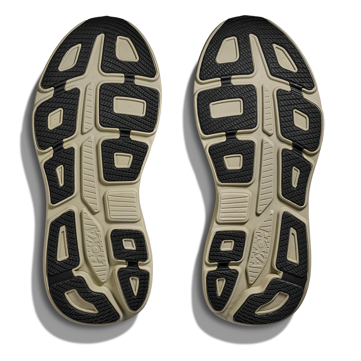 HOKA Bondi 9 Men's Road Running Shoes - Grassland / Oyster Mushroom product photo