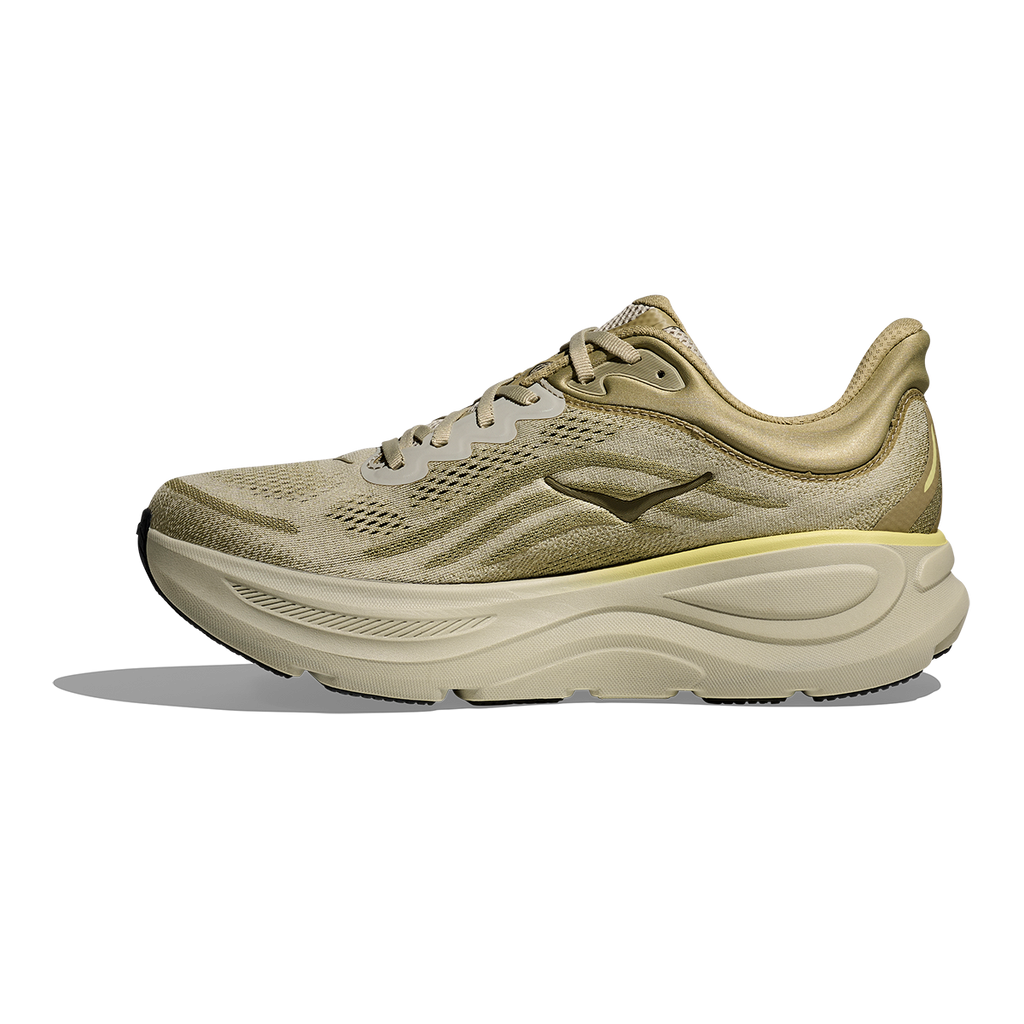 HOKA Bondi 9 Men's Road Running Shoes - Grassland / Oyster Mushroom product photo