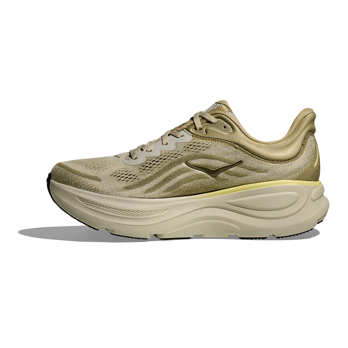 HOKA Bondi 9 Men's Road Running Shoes - Grassland / Oyster Mushroom product photo