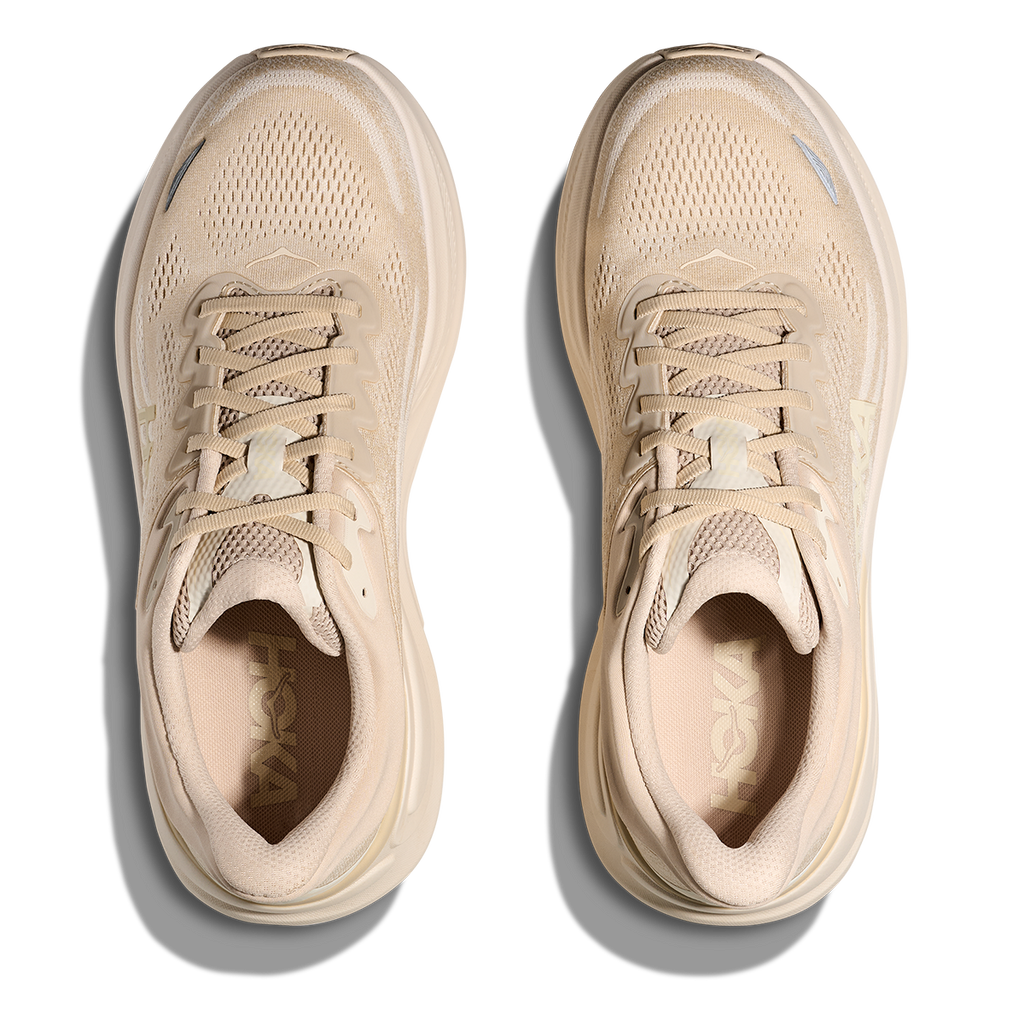 HOKA Bondi 9 Men's Road Running Shoes - Oatmeal / Oat Milk product photo
