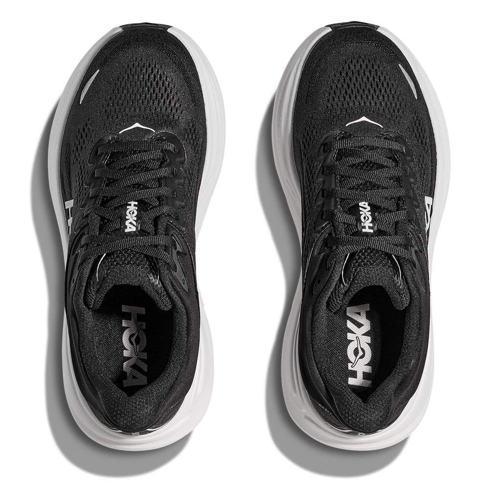 HOKA Bondi 9 Women's Road Running Shoes - Black / White product photo