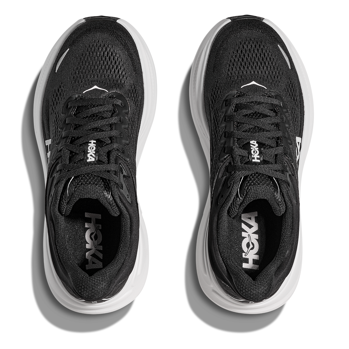 HOKA Bondi 9 Women's Road Running Shoes - Black / White product photo