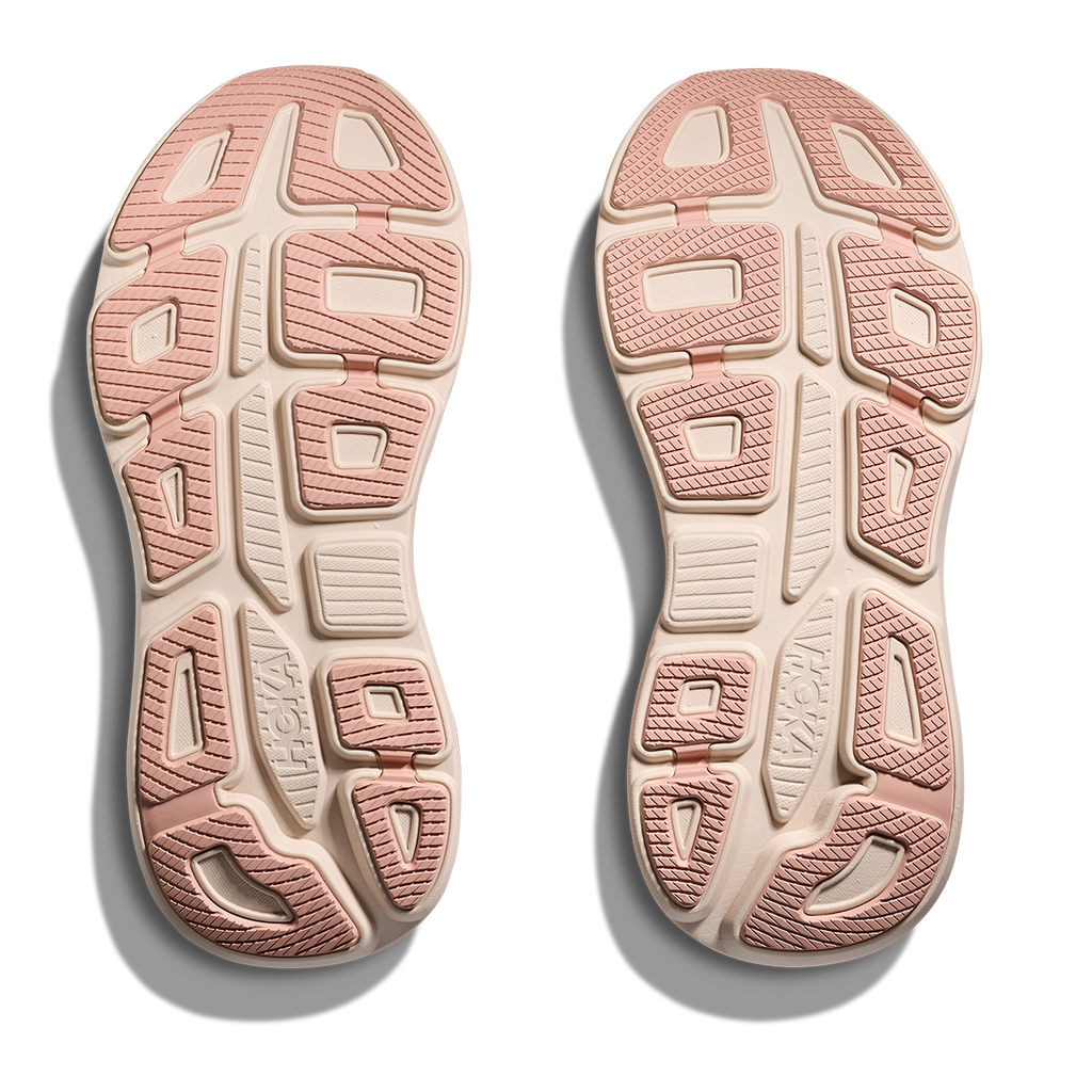 HOKA Bondi 9 Women's Road Running Shoes - Rose Latte / Rose Cream product photo