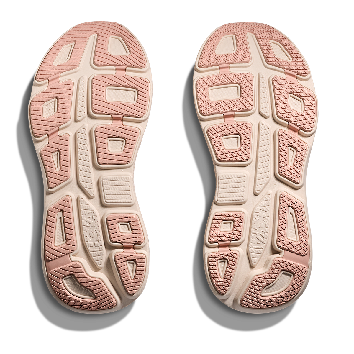 HOKA Bondi 9 Women's Road Running Shoes - Rose Latte / Rose Cream product photo
