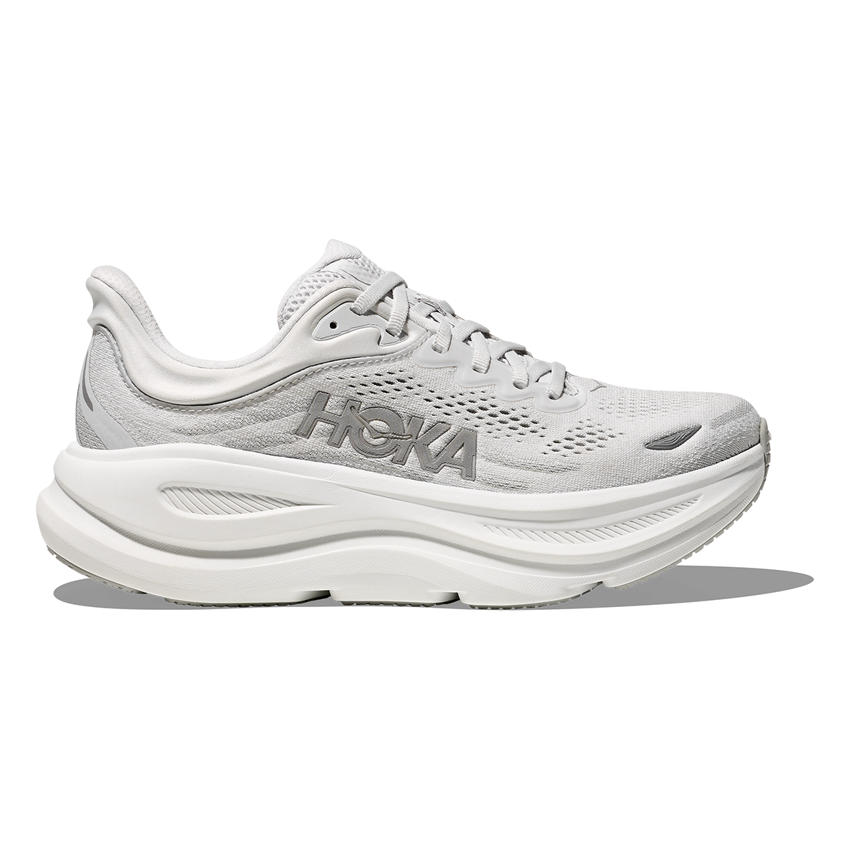 HOKA Bondi 9 Women's Road Running Shoes - Stardust / Silver product photo