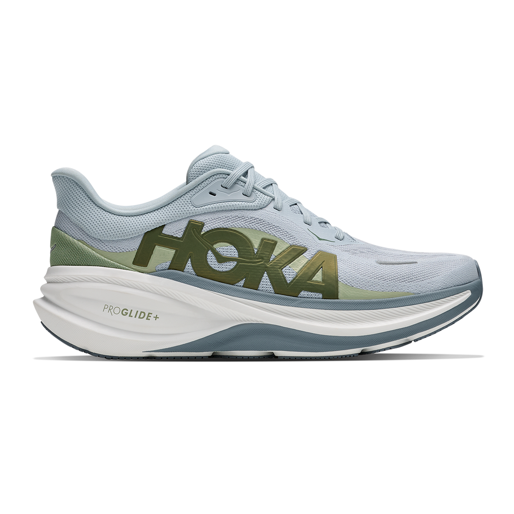 HOKA Clifton PRO GLM Men's Road Running Shoes - Mineral Blue / Sprouted Green product photo