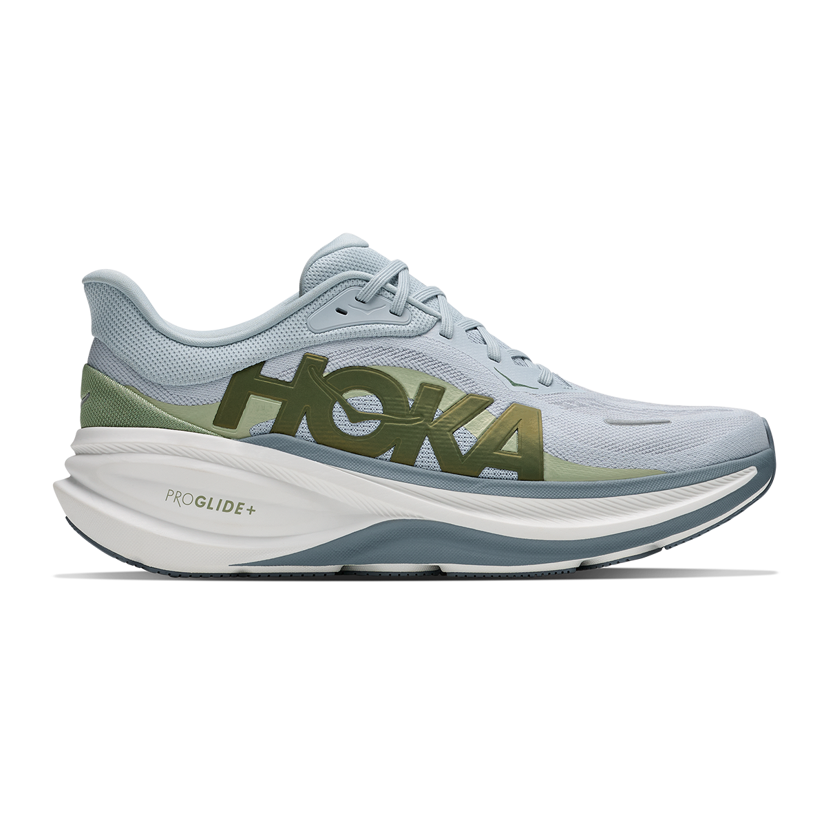 HOKA Clifton PRO GLM Men's Road Running Shoes - Mineral Blue / Sprouted Green product photo