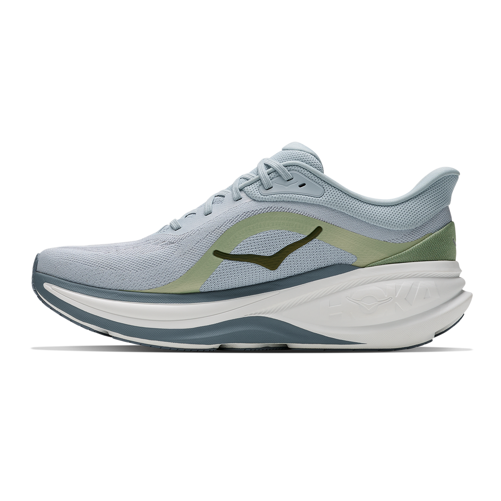 HOKA Clifton PRO GLM Men's Road Running Shoes - Mineral Blue / Sprouted Green product photo