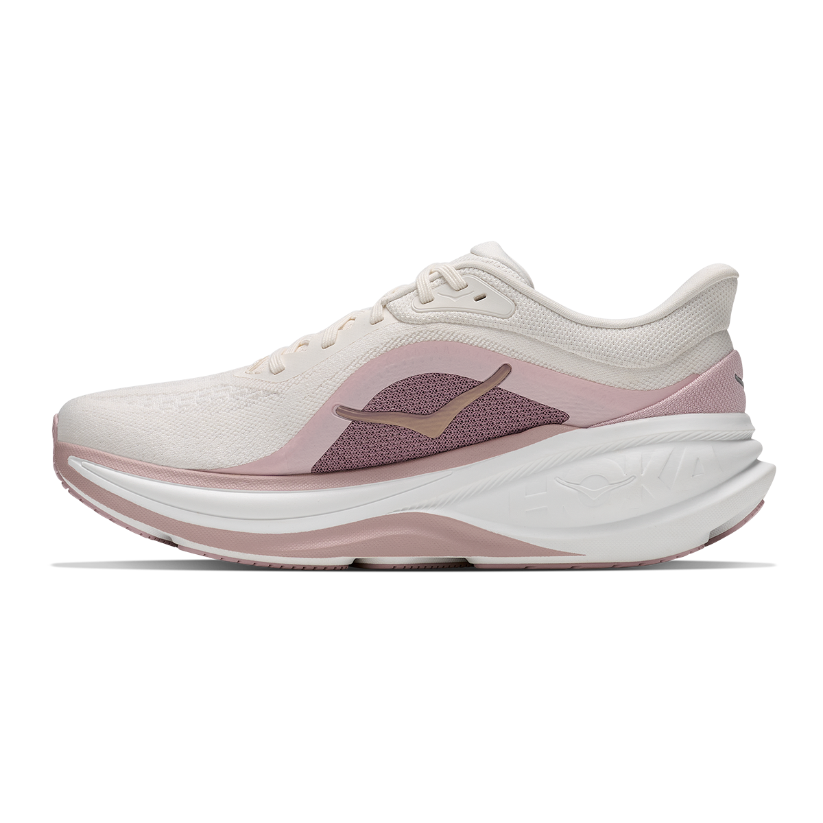 HOKA Clifton PRO GLM Women's Road Running Shoes - Alabaster / Pink Opal product photo