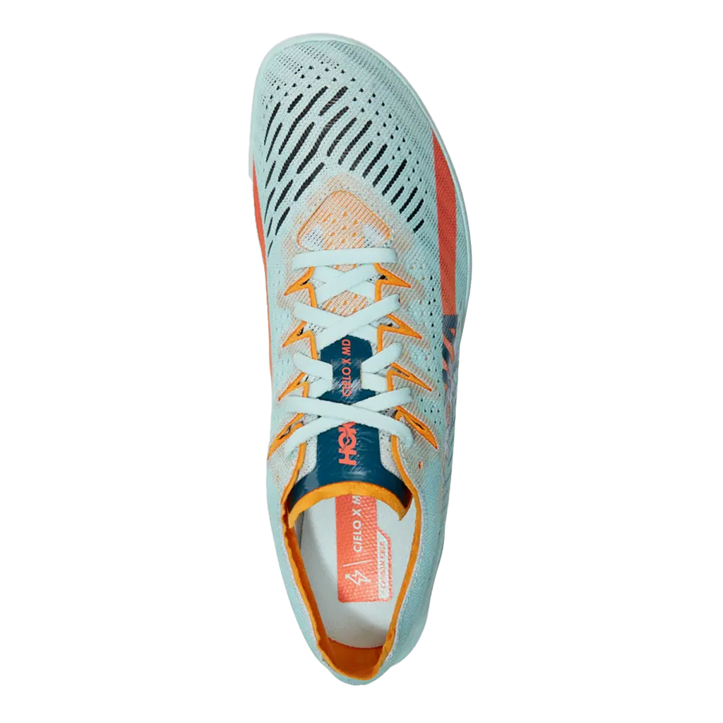 HOKA Cielo X MD Unisex Track Spikes - Blue Glass / Radiant Yellow product photo